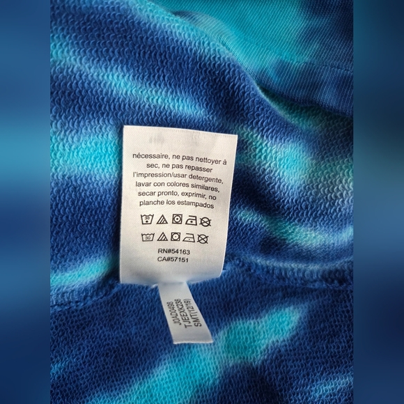 Tommy Hilfiger Blue & Green Spiral Tie-Dye Long Sleeve Dress - Picture 12 of 12